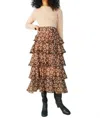 Marie Oliver Adler Skirt In Peppercorn Latice In Multi
