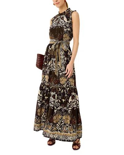 Marie Oliver Alice Belted Tiered Dress In Gray