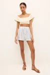 Marie Oliver Ana Striped Drawstring Shorts In Neutral