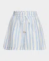 Marie Oliver Ana Striped Drawstring Shorts