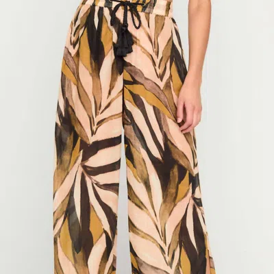 Marie Oliver Ariel Cabana Pants In Tropical Sand In Brown