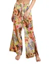 Marie Oliver Ariel Floral-print Wide-leg Trousers In Bellini