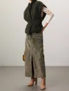 Marie Oliver Astrid Vest In Army Green In Green