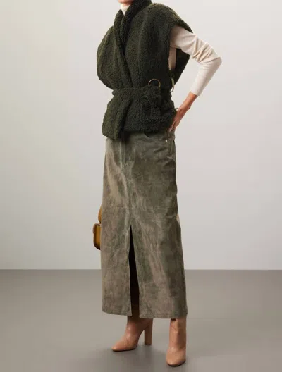 Marie Oliver Astrid Vest In Army Green