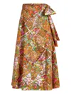 Marie Oliver Asymmetric Ruffled Wrap Skirt In Multi