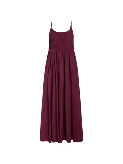 Marie Oliver Bailey Pleated-bodice Maxi Dress In Red