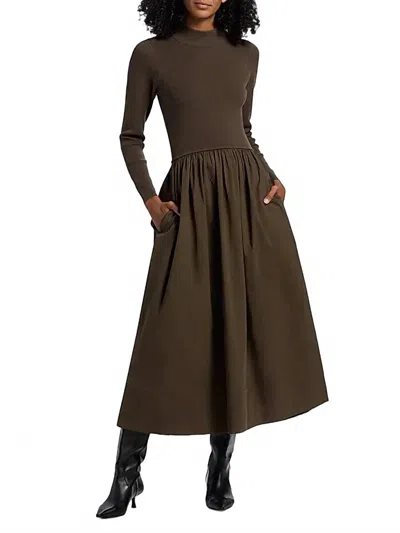 Marie Oliver Barrett Midi Dress In Carob In Brown