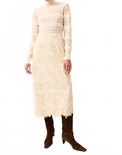 Marie Oliver Benedette Midi Skirt In Crystal In Neutral
