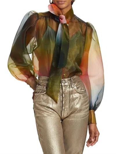 Marie Oliver Bonnie Blouse In Peridot In Multi