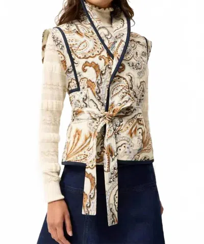 Marie Oliver Bowie Paisley Vest In Trinity In Brown