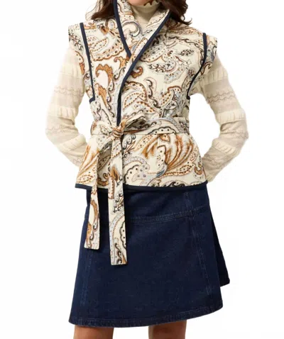 Marie Oliver Bowie Vest In Trinity In Neutral