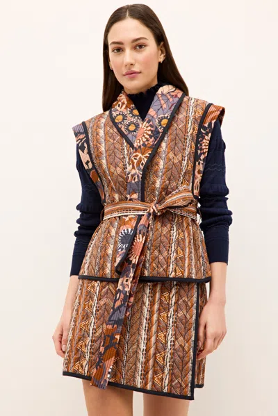 Marie Oliver Bowie Vest In Neutral