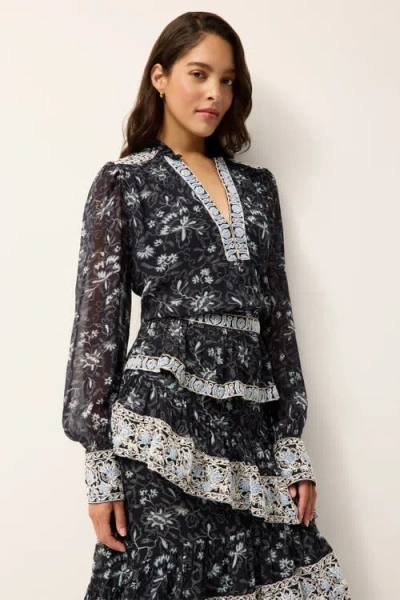 Marie Oliver Brielle Blouse In Blue