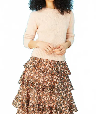 Marie Oliver Camille Sweater In Peach In Brown