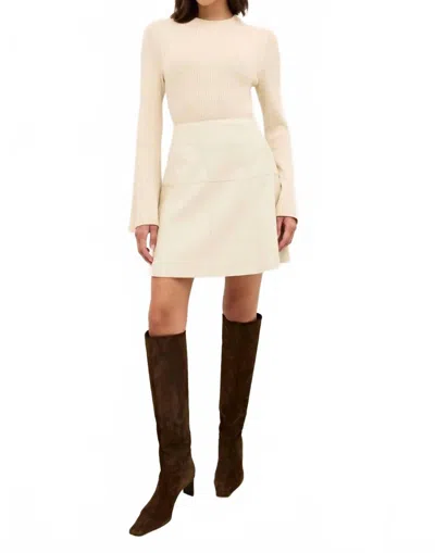 Marie Oliver Carrey Bell Sleeves Top In Turtle Dove In White