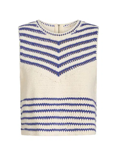 Marie Oliver Cass Chevron-knit Tank Top In Yellow