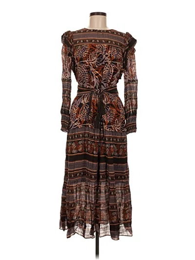 Pre-owned Marie Oliver Casual Dress In Brown