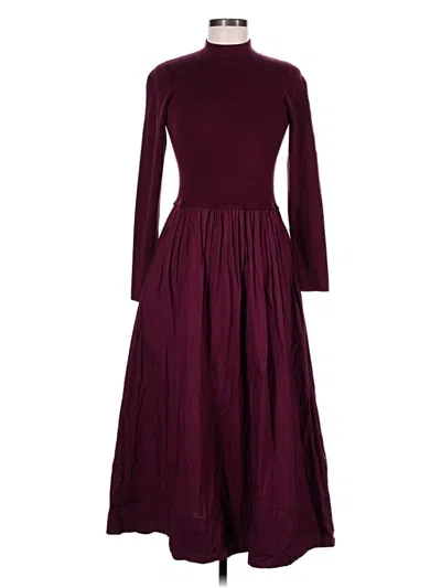 Pre-owned Marie Oliver Casual Dress In Burgundy