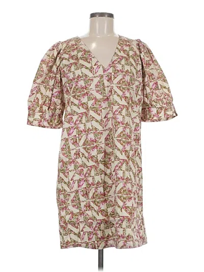 Pre-owned Marie Oliver Casual Dress In Tan