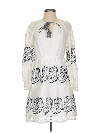 Pre-owned Marie Oliver Casual Dress In White