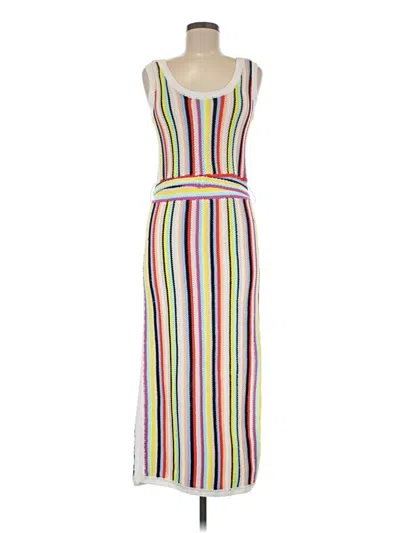 Pre-owned Marie Oliver Casual Dress In White