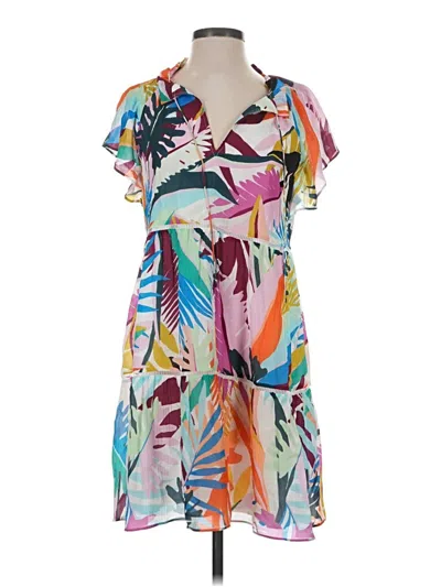 Pre-owned Marie Oliver Casual Dress In White