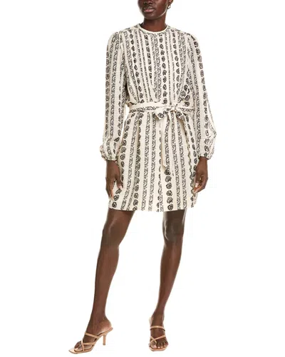 Marie Oliver Catie Linen-blend Shift Dress In White