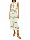 Marie Oliver Chandler Skirt In Trellis In White