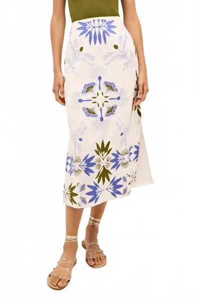 Marie Oliver Chandler Skirt In Waltz In Nude
