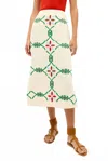 Marie Oliver Chandler Skirt In Trellis In White