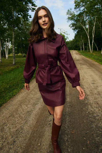 Marie Oliver Chazz Jacket In Merlot
