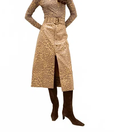 Marie Oliver Chelsea Skirt In Leopard In Animal Print
