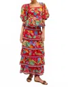 Marie Oliver Christie Maxi Skirt In Macaw In Red