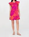 Marie Oliver Clover Mini Dress In Dahlia Print In Multi