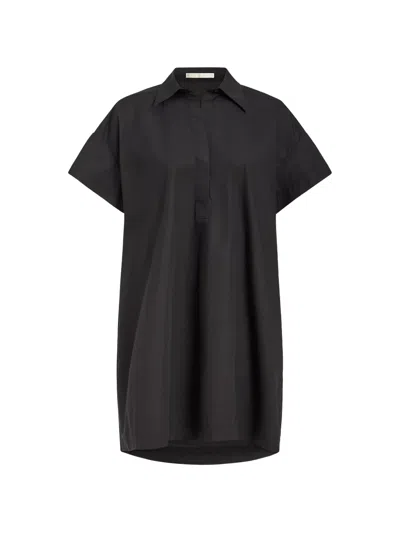 Marie Oliver Collar Cotton Dress In Black