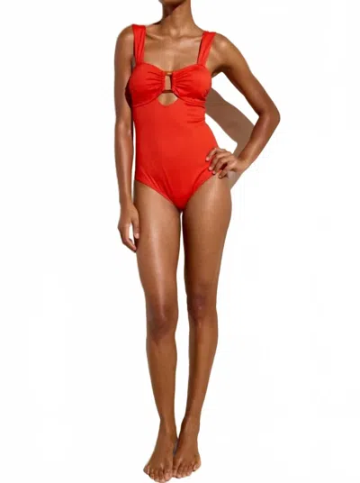 Marie Oliver Cora One Piece Swimsuit In Flame In Orange