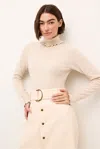 Marie Oliver Corgan Turtleneck Top In Cream In Cream