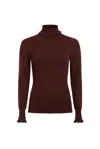 Marie Oliver Corgan Turtleneck In Bordeaux In Blue
