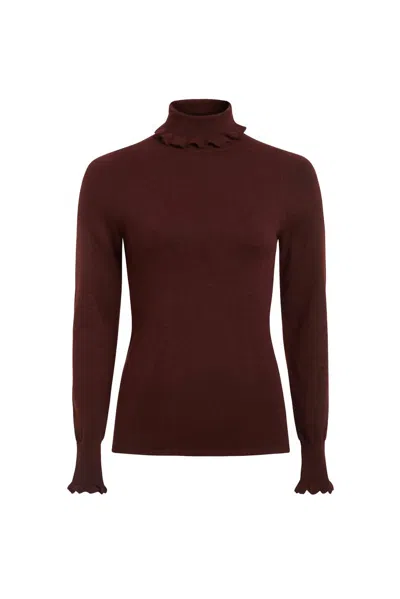 Marie Oliver Corgan Turtleneck In Bordeaux In Blue