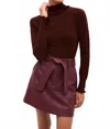 Marie Oliver Corgan Turtleneck Sweater In Bordeaux In Brown