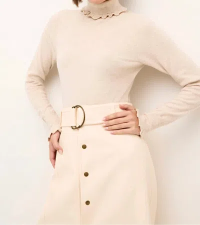 Marie Oliver Corgan Turtleneck Top In Cream