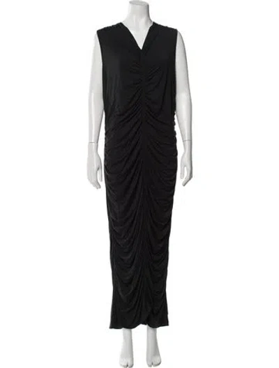 Pre-owned Marie Oliver Cowl Neck Long Dress In Black