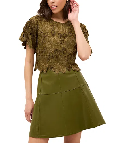Marie Oliver Crawford Mini Skirt In Green