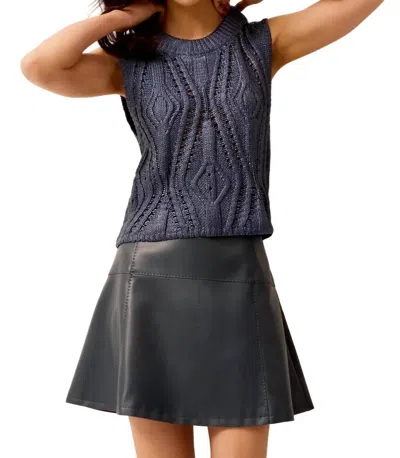 Marie Oliver Crawford Mini Skirt In Blue In Black
