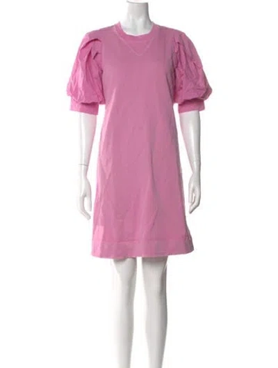Pre-owned Marie Oliver Crew Neck Mini Dress In Pink
