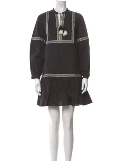 Pre-owned Marie Oliver Crew Neck Mini Dress W/ Tags In Gray