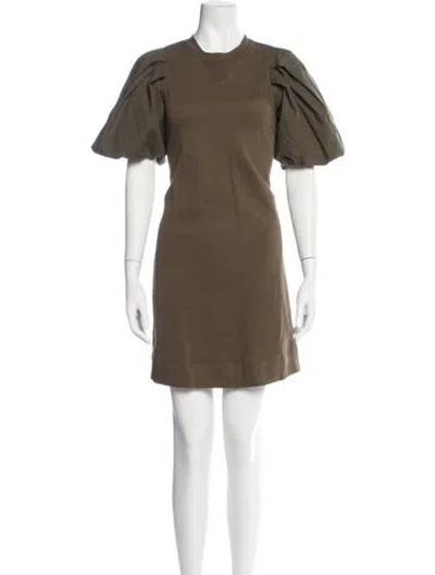 Pre-owned Marie Oliver Crew Neck Mini Dress W/ Tags In Green