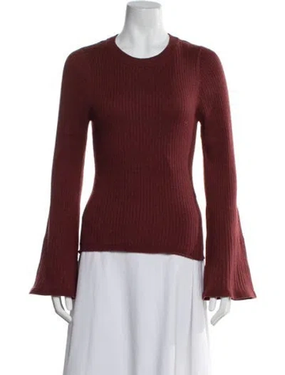 Pre-owned Marie Oliver Crew Neck Sweater In Burgundy