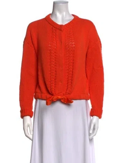 Pre-owned Marie Oliver Crew Neck Sweater In Orange