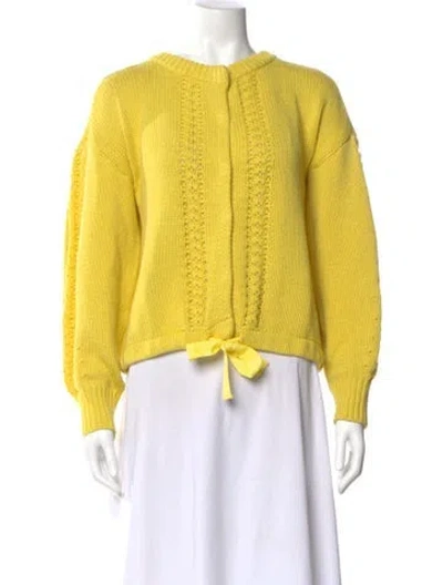 Pre-owned Marie Oliver Crew Neck Sweater In Yellow